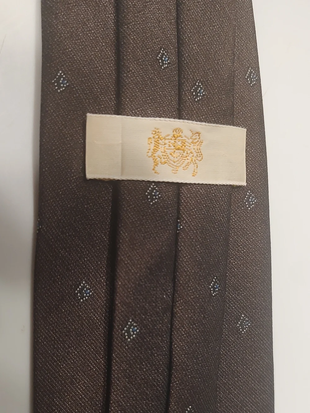 Mid century Boys Clip On Tie Brown/Gray